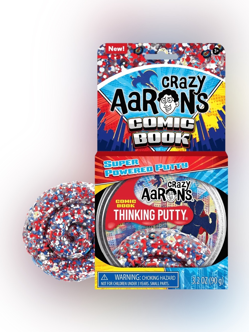 Crazy Aaron’s Comic Book Thinking Putty 2.1 oz Super Powered Sensory Fidget Toy